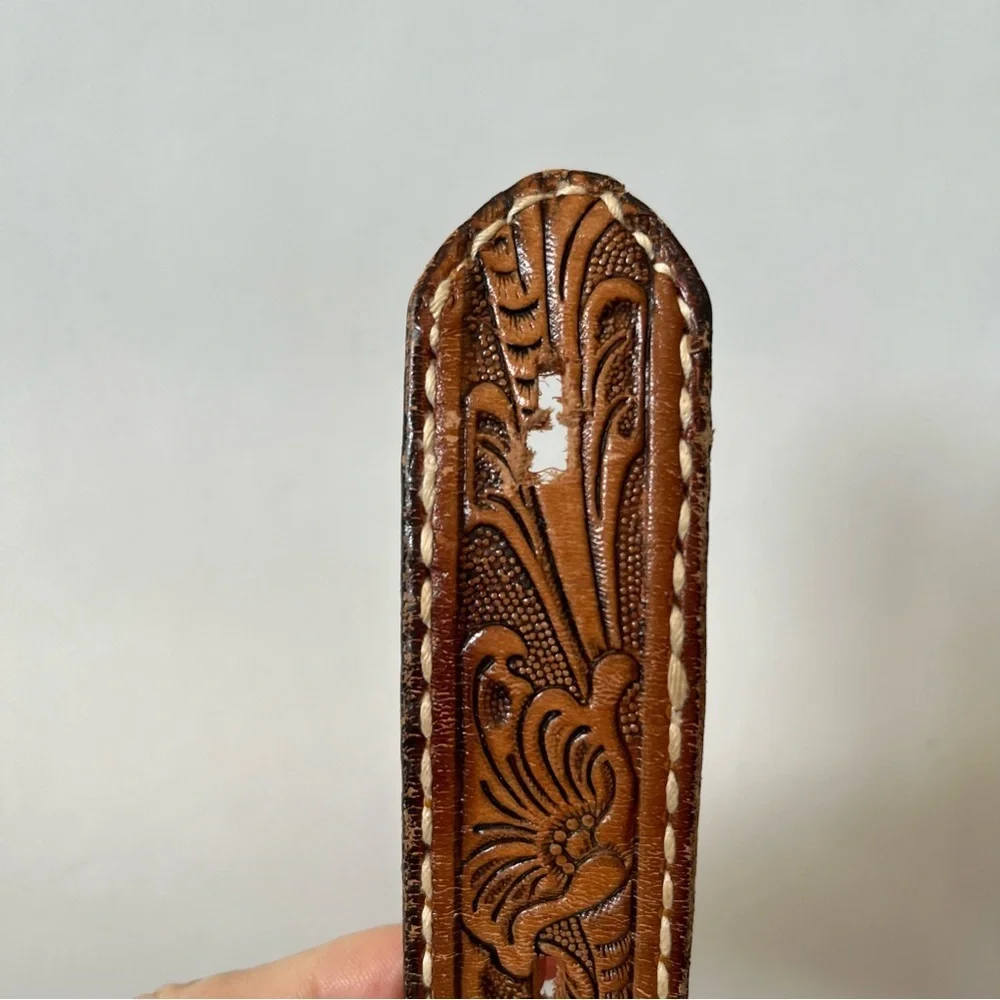 Tony Lama Brown Leather Western Belt